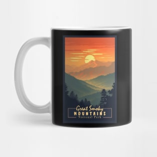 Great Smoky Mountains national park vintage travel poster Mug